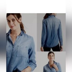 Cloth & Stone x Anthropologie Light Blue Button Down Shirt :Size S